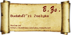 Budaházi Zselyke névjegykártya